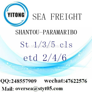 Consolidación de LCL de Shantou Port a Paramaribo